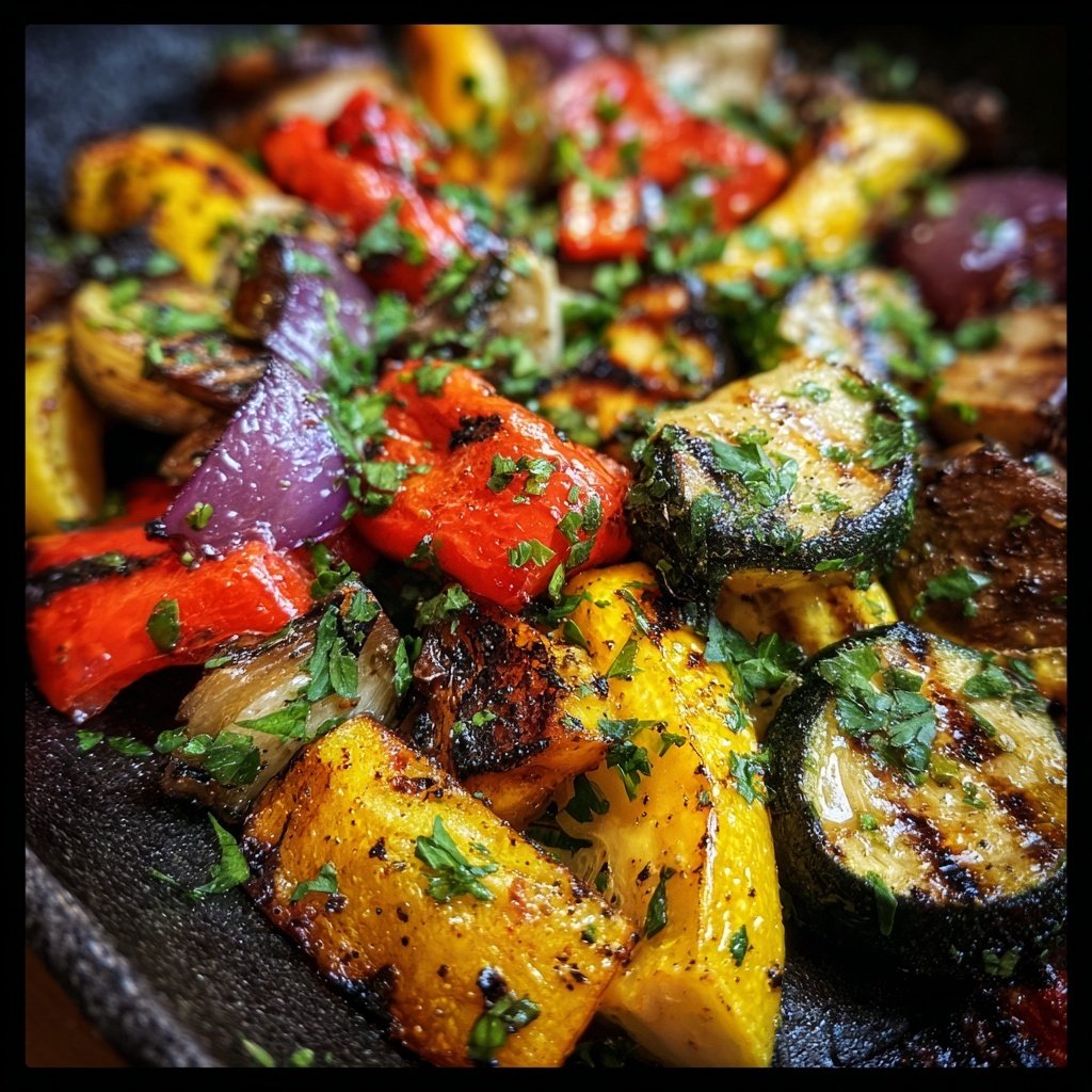 Healthy Lemon Herb Grilled Veggies