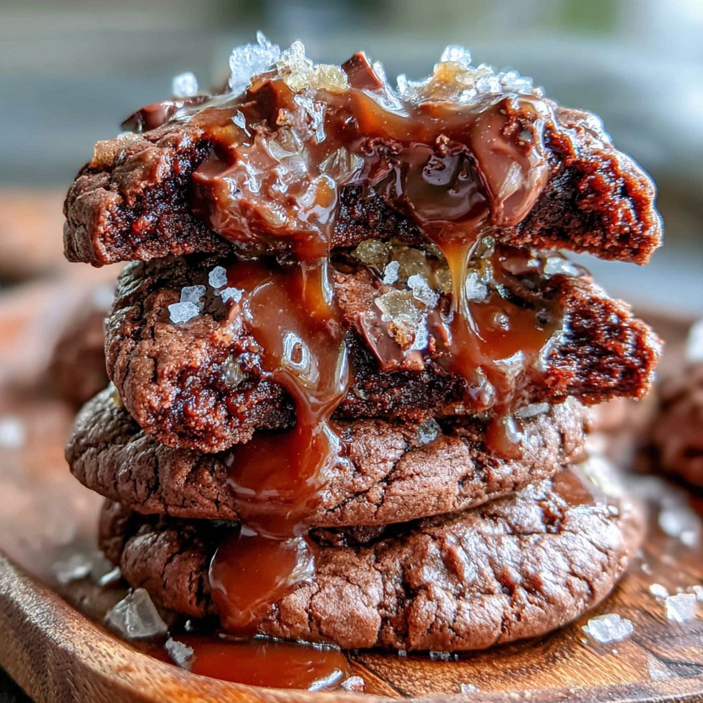 Salted Caramel Brownie Cookies