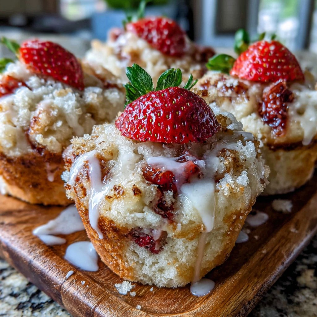 Sweet Maple Strawberry Muffins